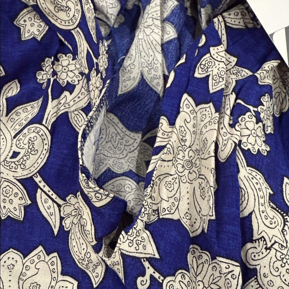 Zara Blue and White Patterned Dress - Picture 5 of 5